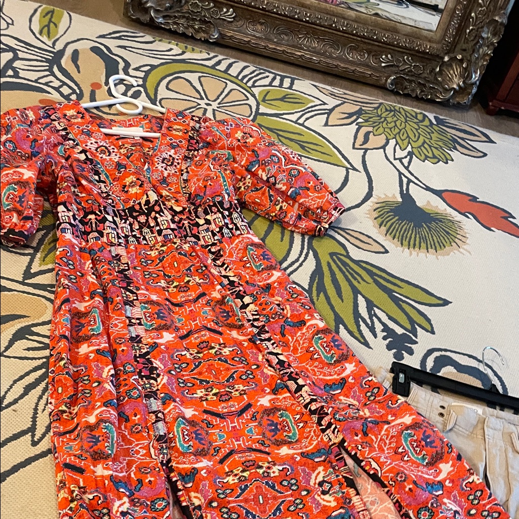 Anthropologie Multicolor Geometric Dress